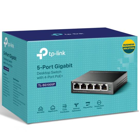Switch TP-Link TL-SG1005P de 5 ports Gigabit (4 PoE +)