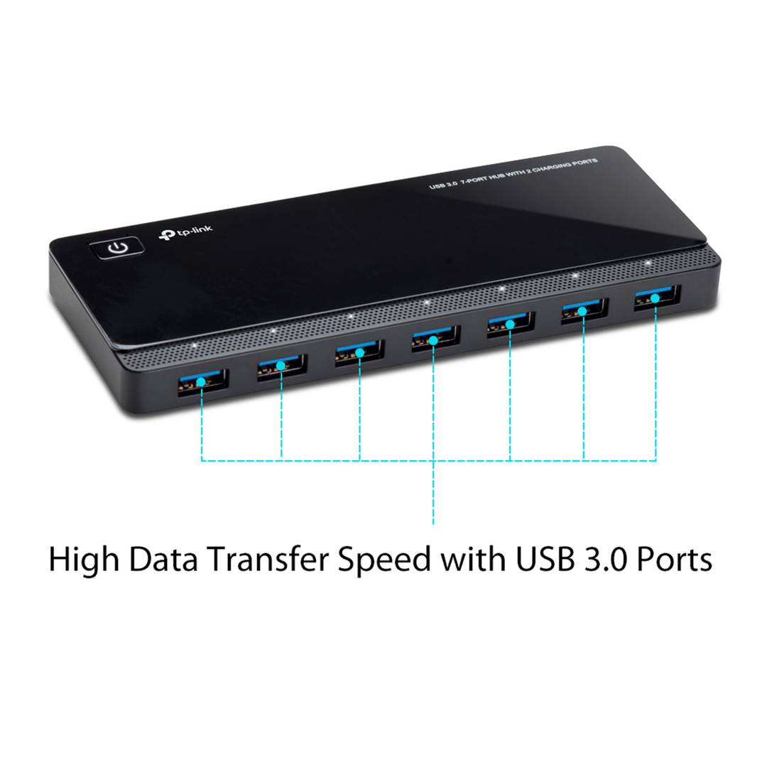 Hub USB 3.0 de 7 portas com 2 portas de carregamento TP-Link UH720
