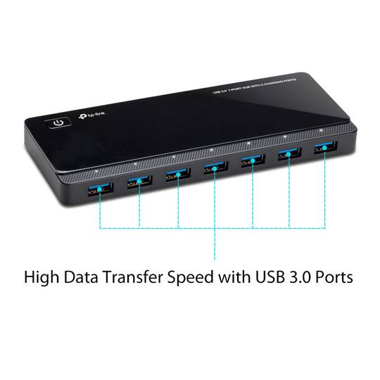 Hub USB 3.0 de 7 portas com 2 portas de carregamento TP-Link UH720