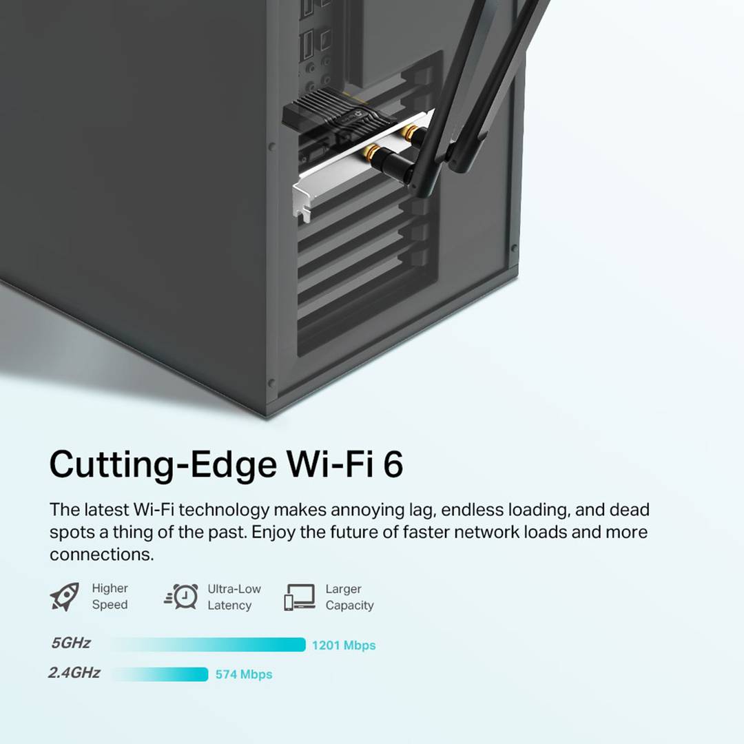 TP-Link AX1800 WiFi 6 PCI-E-Adapter mit Bluetooth 5.2