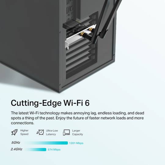 TP-Link AX1800 WiFi 6 PCI-E-Adapter mit Bluetooth 5.2