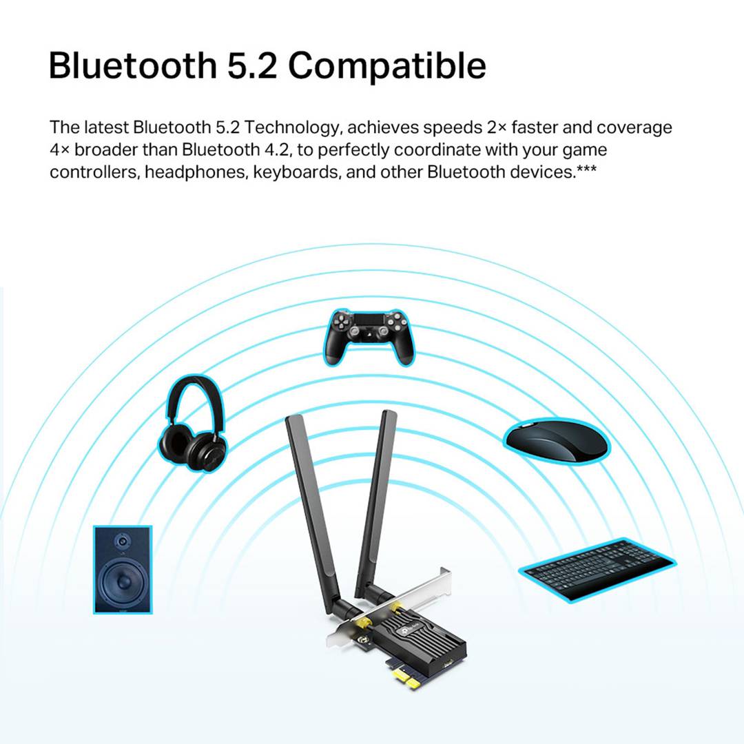 TP-Link AX1800 WiFi 6 PCI-E-Adapter mit Bluetooth 5.2