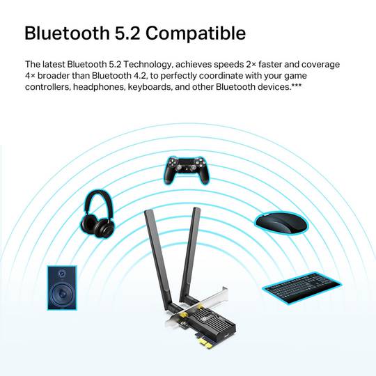TP-Link AX1800 WiFi 6 PCI-E-Adapter mit Bluetooth 5.2