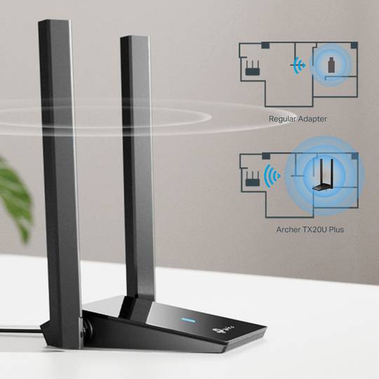 AX1800 USB wifi-adapter met twee antennes voor TP-Link Archer TX20U Plus