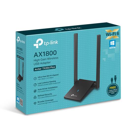AX1800 USB wifi-adapter met twee antennes voor TP-Link Archer TX20U Plus