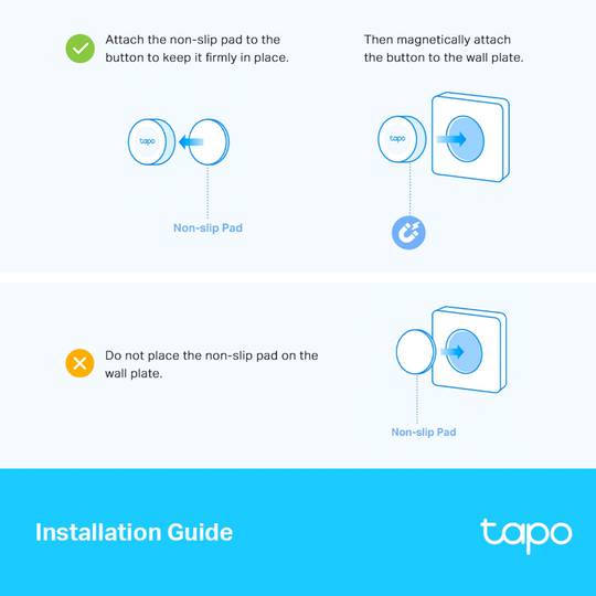 Interruptor de atenuación de 868MHz para pared EU de TP-Link Tapo S200D con sensor