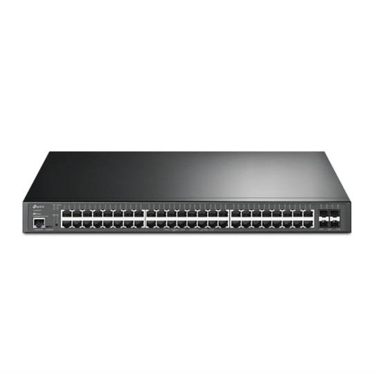 Switch TP-Link Omada TL-SG3452XP/L2+ com 48 portas Ethernet 1G PoE+ e 4 portas SFP+ com potência de 500W