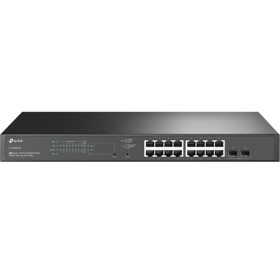 Switch Gigabit a 18 porte TP-Link con 16 porte POE intelligenti