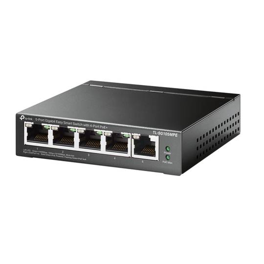TP-LINK TL-SG105MPE Commutateur professionnel Gigabit 5 ports simple et intelligent avec 4 ports POE+