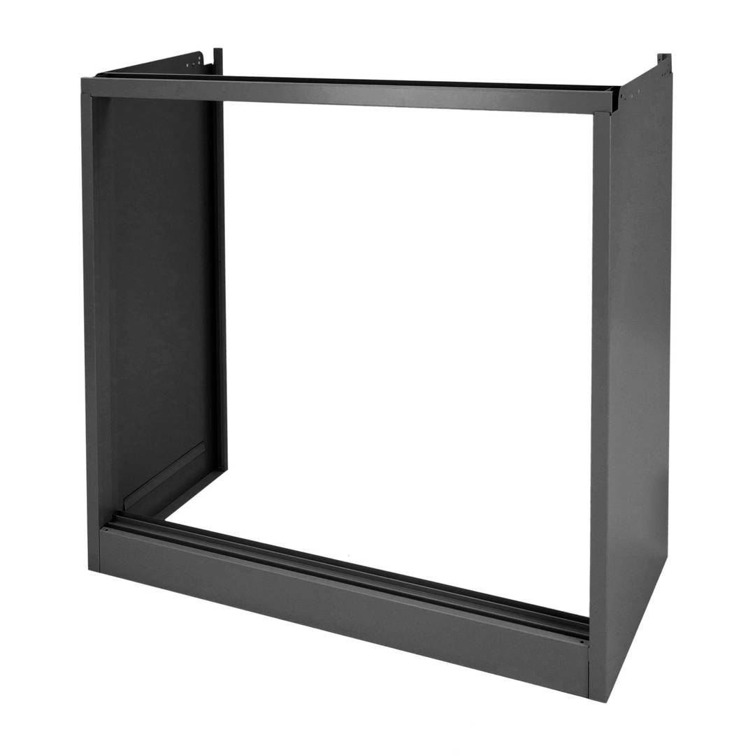 Casellario di metallo dell’ufficio con porte scorrevoli 900x900x400mm nero RackMatic