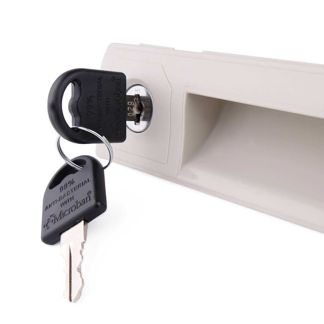 Schlossteile für RackMatic beige Abendkasse