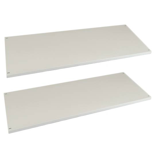 Półki metalowe do szafki biurowej 900x340 mm szare 2 sztuki