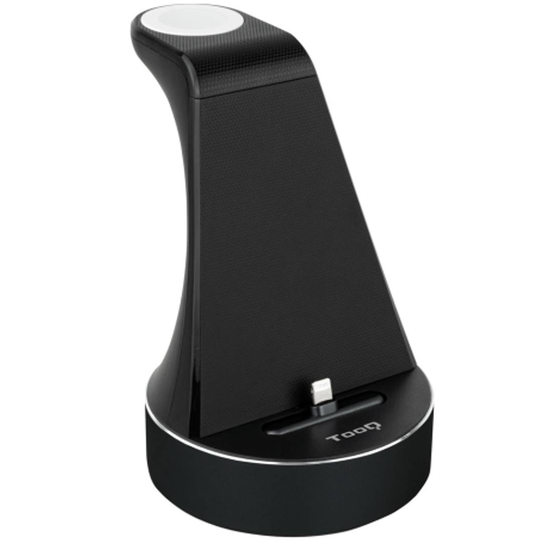 Stacja ładująca do Apple Watch i iPhone'a z czarną ładowarką USB TooQ TQCD02L