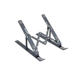 Support pour ordinateurs portables et tablettes en aluminium gris foncé pliable TooQ TQLRS0033-AL-G