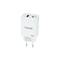 Carregador com porta USB-C PD USB-A QC de 45W cor branca TooQ TQWC-GANQCPD45WT