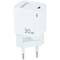 Charger with GAN USB-C PD port of 30W white color TooQ TQWC-GANPD30WT