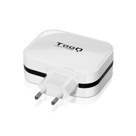 Carregador com porta USB-C + USB A de 27W cor branca TooQ TQWC-1SC04WT