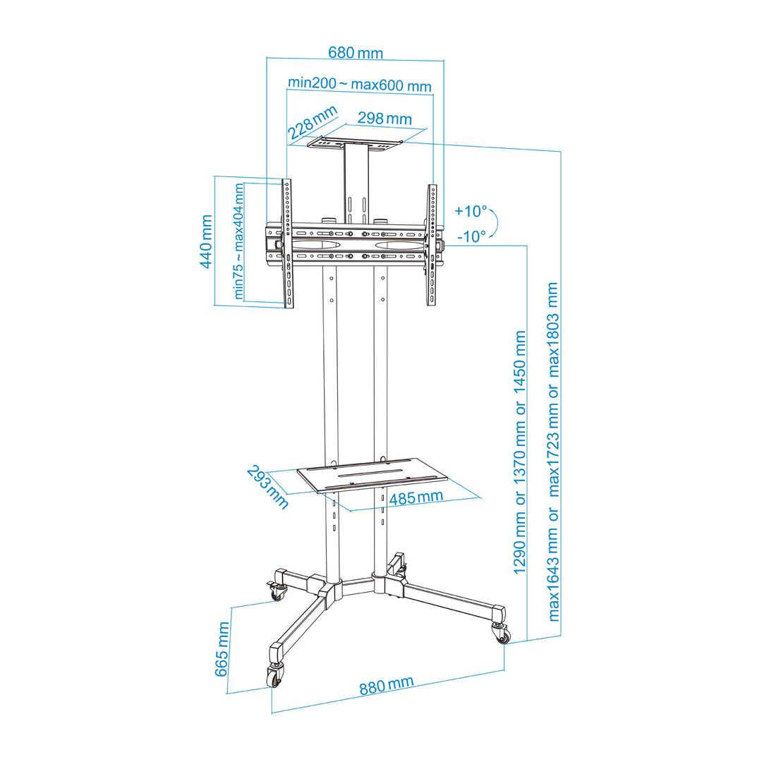 Stojak podłogowy TooQ na ekran 37