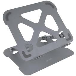 Soporte ajustable portátil elevador de aluminio para portátiles color gris TooQ TQLRS0012-AL-G