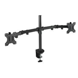 Suporte de mesa ajustável TooQ para 2 telas de 13" - 32" VESA75x75 até 100x100 mm DB1232TN-B