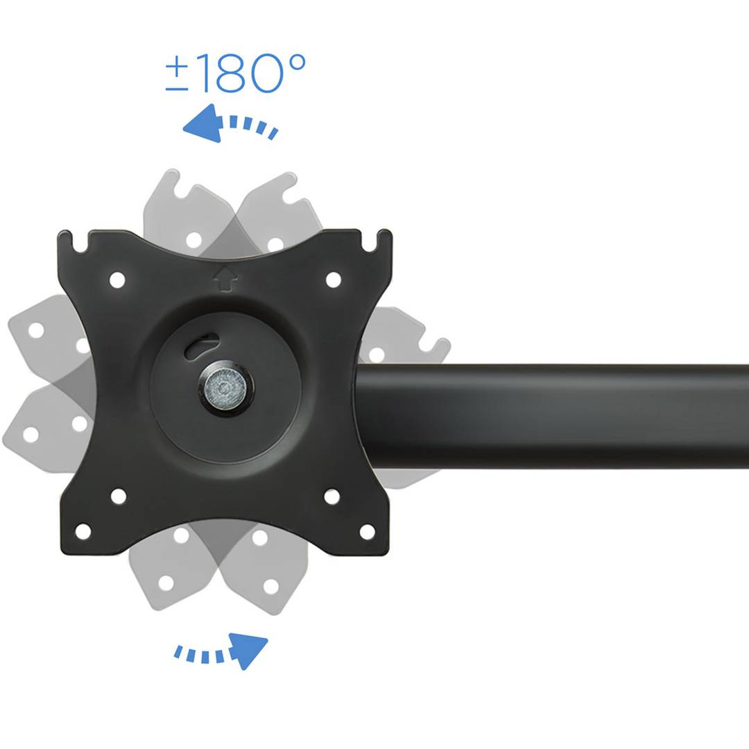 Soporte de mesa con brazos regulables para 3 pantallas hasta 27