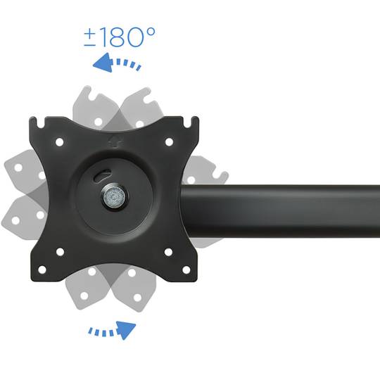 Soporte de mesa con brazos regulables para 3 pantallas hasta 27