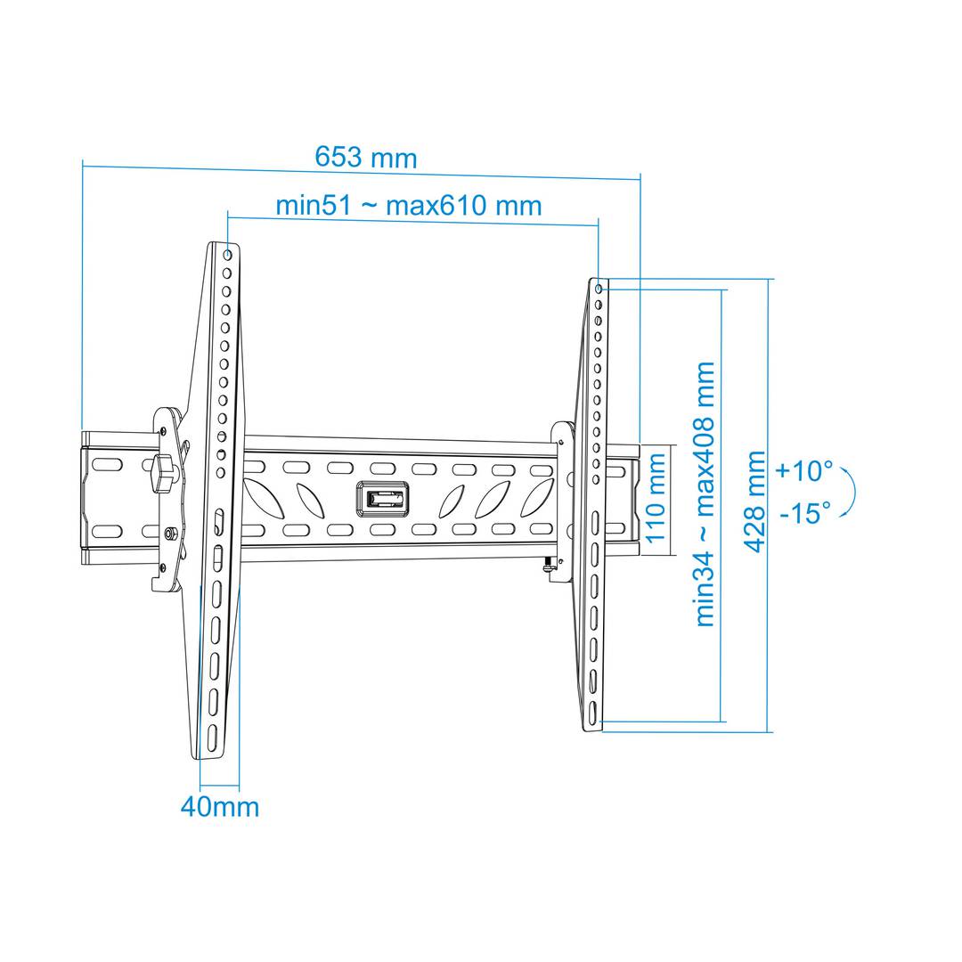 Support mural TooQ pour écrans 37