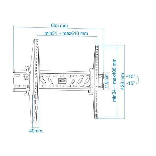 Support mural TooQ pour écrans 37