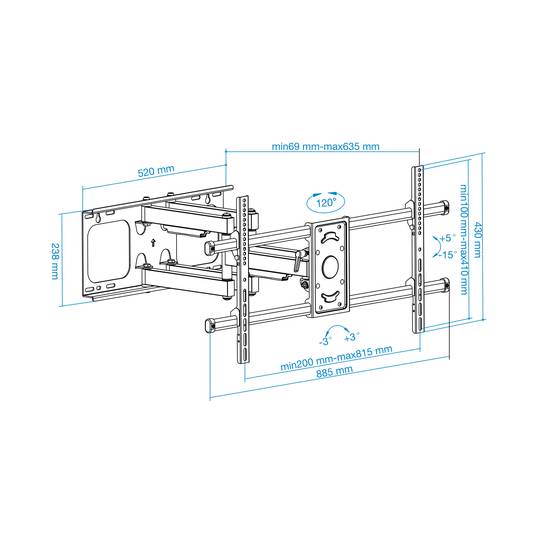 TooQ Wandhalterung für 43