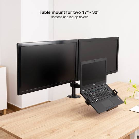 Suporte de mesa para 2 telas de até 32