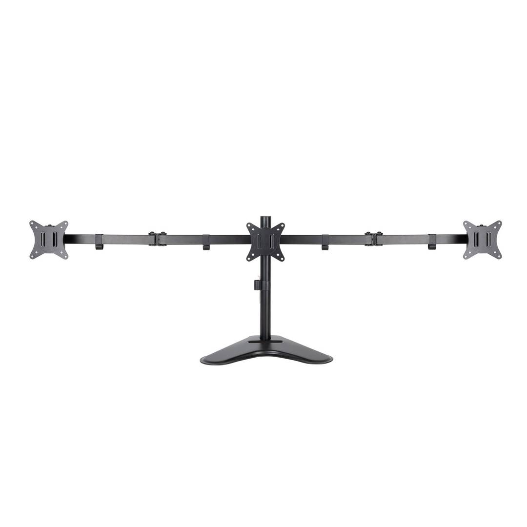 Suporte de mesa com base para 3 telas até 27