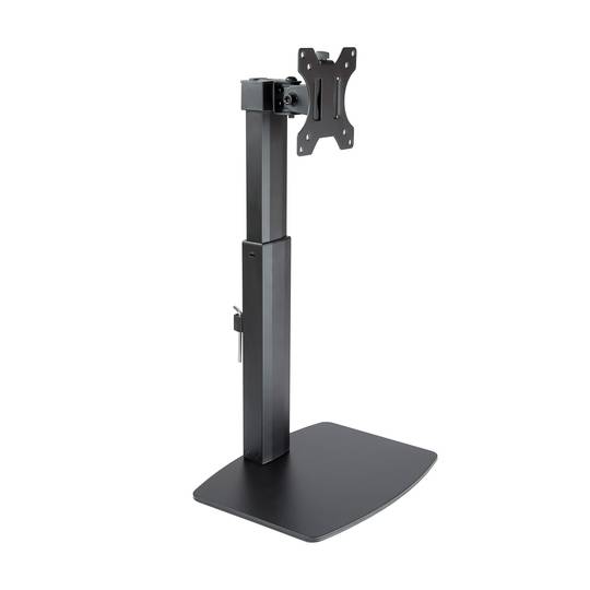 Adjustable desktop stand with base for screen up to 32