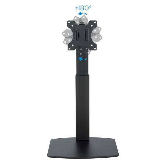 Adjustable desktop stand with base for screen up to 32
