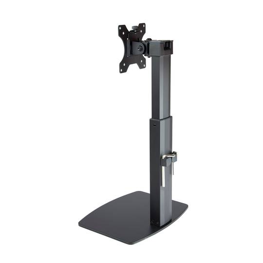 Adjustable desktop stand with base for screen up to 32