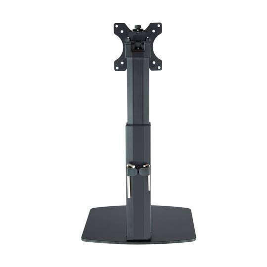Adjustable desktop stand with base for screen up to 32