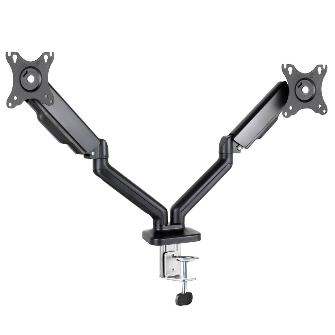 Soporte de mesa con brazos regulables para 2 pantallas hasta 32