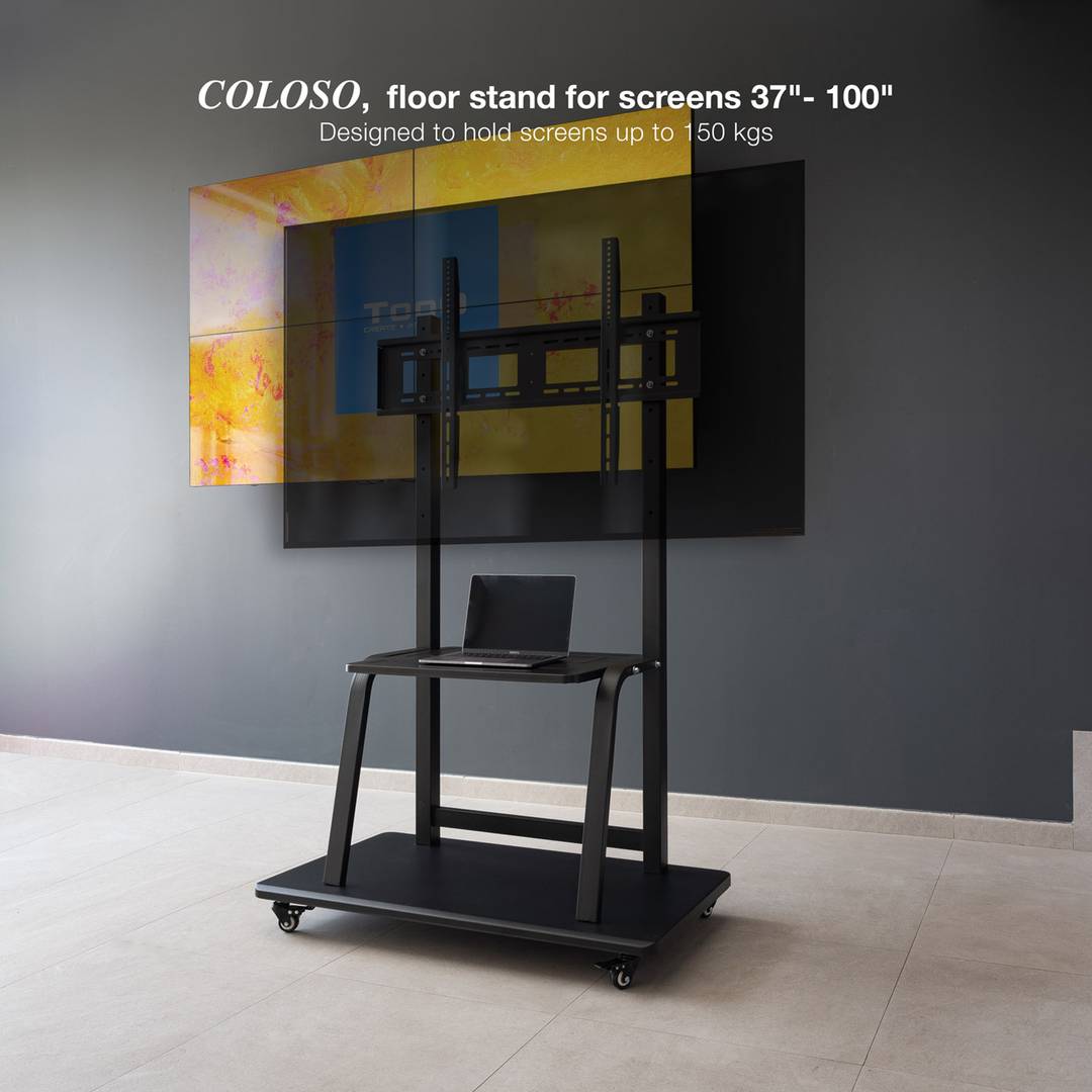 Suporte de chão com rodas para TV LCD LED de tela plana de 37