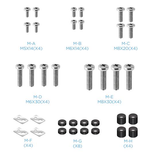 Supporto a parete inclinabile per schermo TV da 37