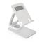 White aluminum riser support for smartphones and tablets up to 12.9