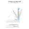 White aluminum riser support for smartphones and tablets up to 12.9