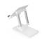 White aluminum riser support for smartphones and tablets up to 12.9