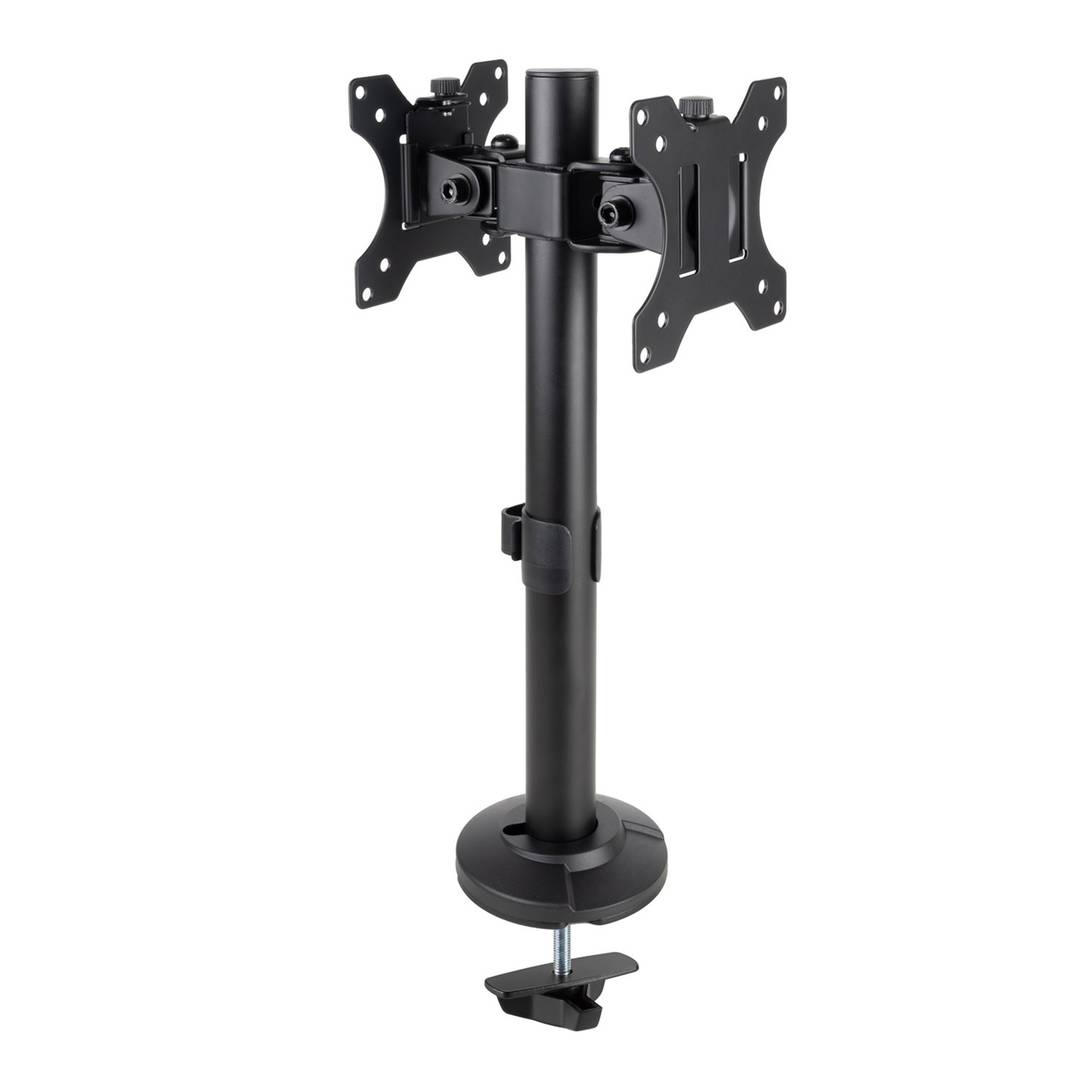 Soporte de mesa ajustable para 2 pantallas de 17