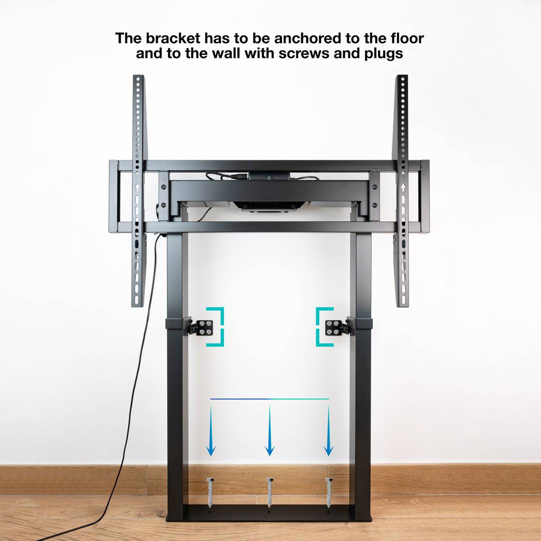 Suporte de fixação de chão e parede para TV LCD LED de ecrã plano motorizado de 55