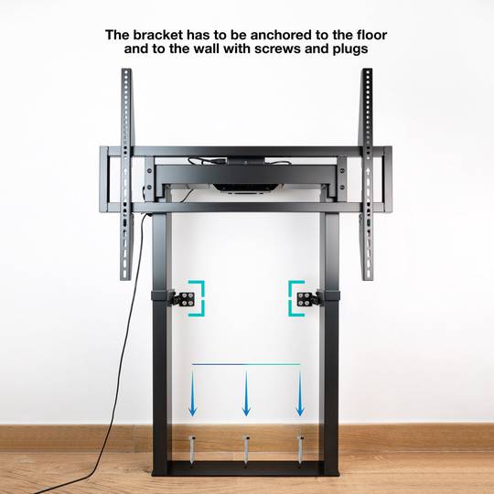 Suporte de fixação de chão e parede para TV LCD LED de ecrã plano motorizado de 55