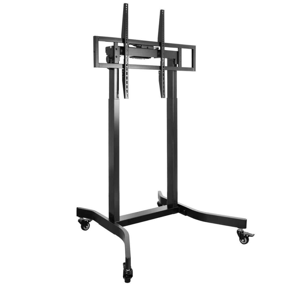 Suporte de chão com rodas para TV LCD LED de ecrã plano motorizado de 55