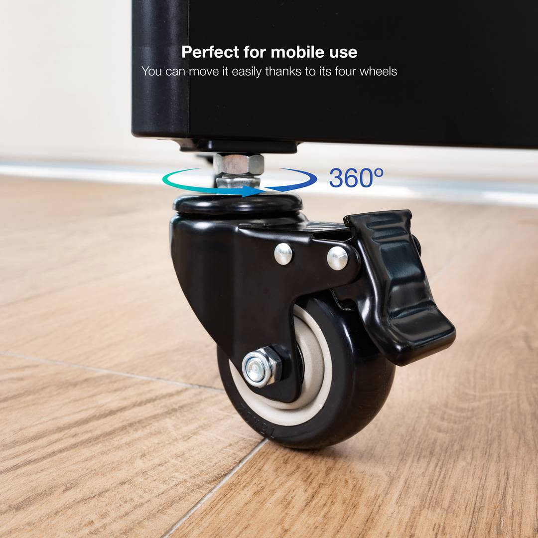 Suporte de chão com rodas para TV LCD LED de ecrã plano motorizado de 55