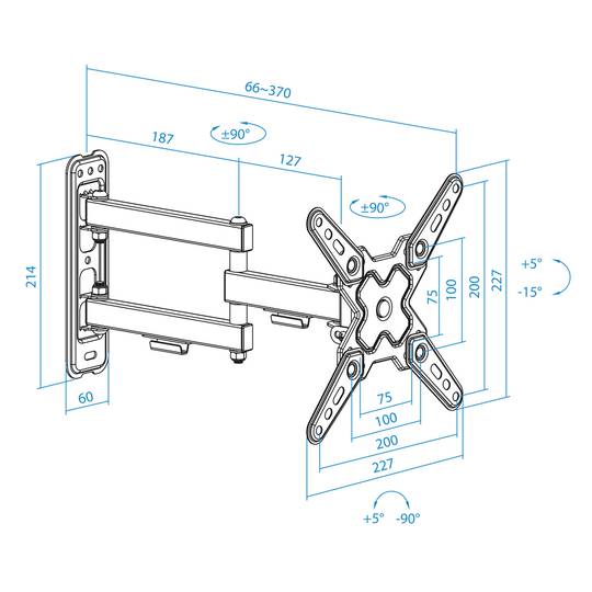 Uchwyt ścienny do ekranu LCD do telewizorów 13