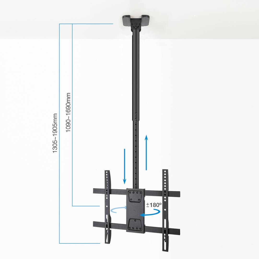 Support plafond XL pour écran plat de 32