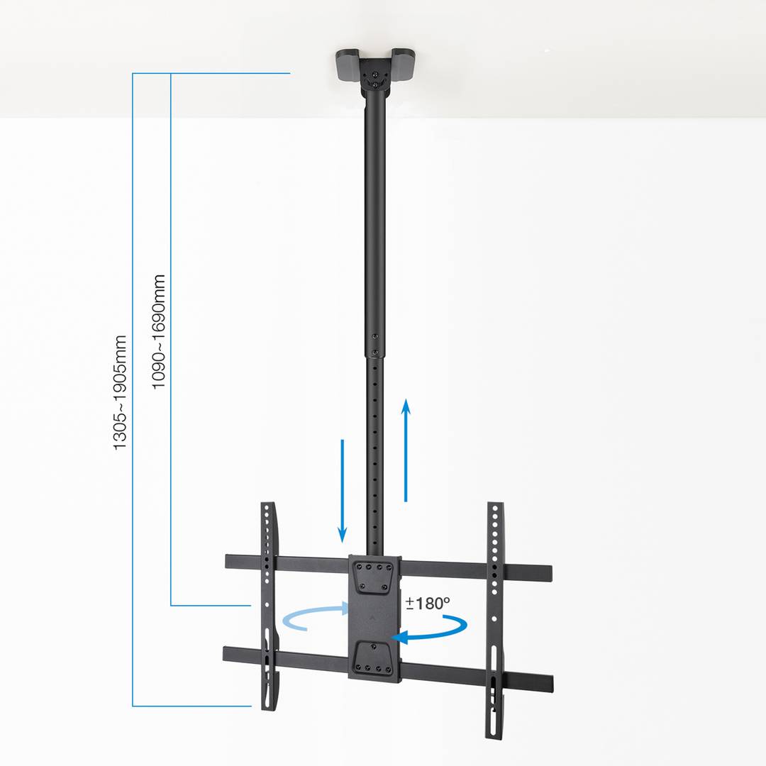 Suporte de tecto XL para ecrã plano de 43