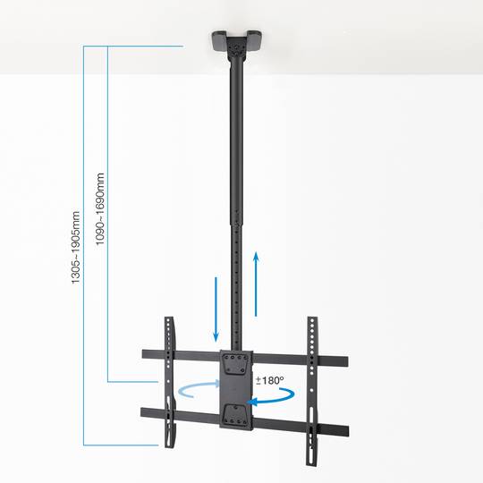 Suporte de tecto XL para ecrã plano de 43